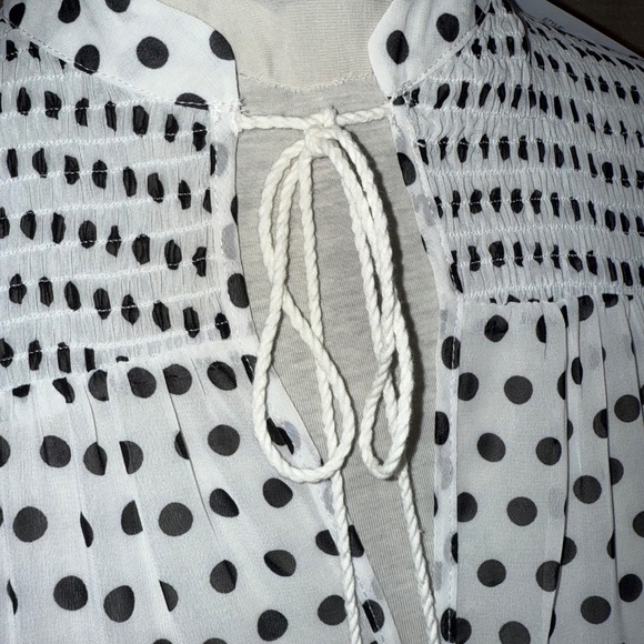 SNDYS | Connie Polka Dot Dress with Tie Neck | L - Picture 5 of 12